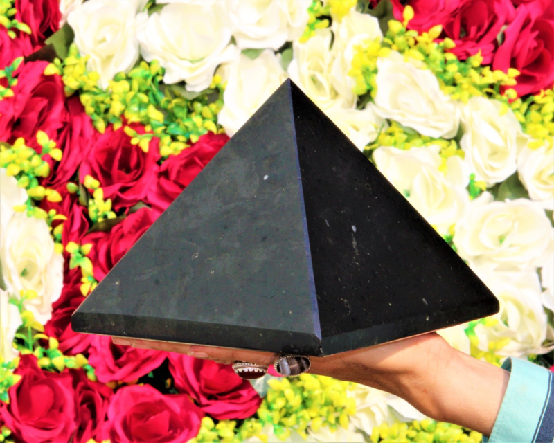 Giant 20CM Natural Black Tourmaline  Stone Crystal Healing Energy Chakra Pyramid