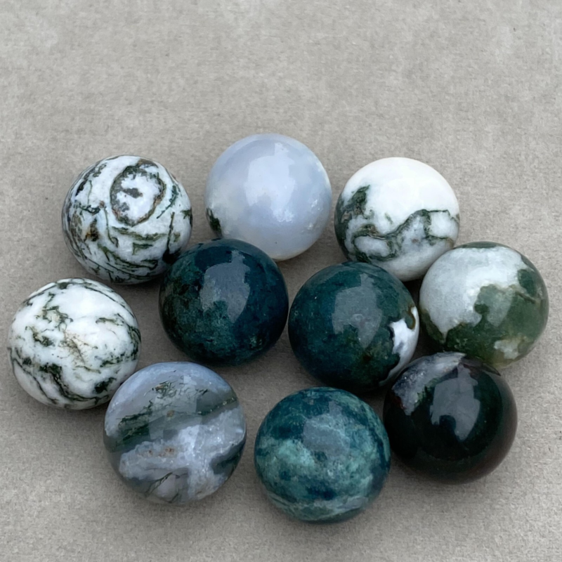 20pcs Wholesale Natural Aquatic agate Ball Quartz Crystal 15mm Sphere+box Reiki
