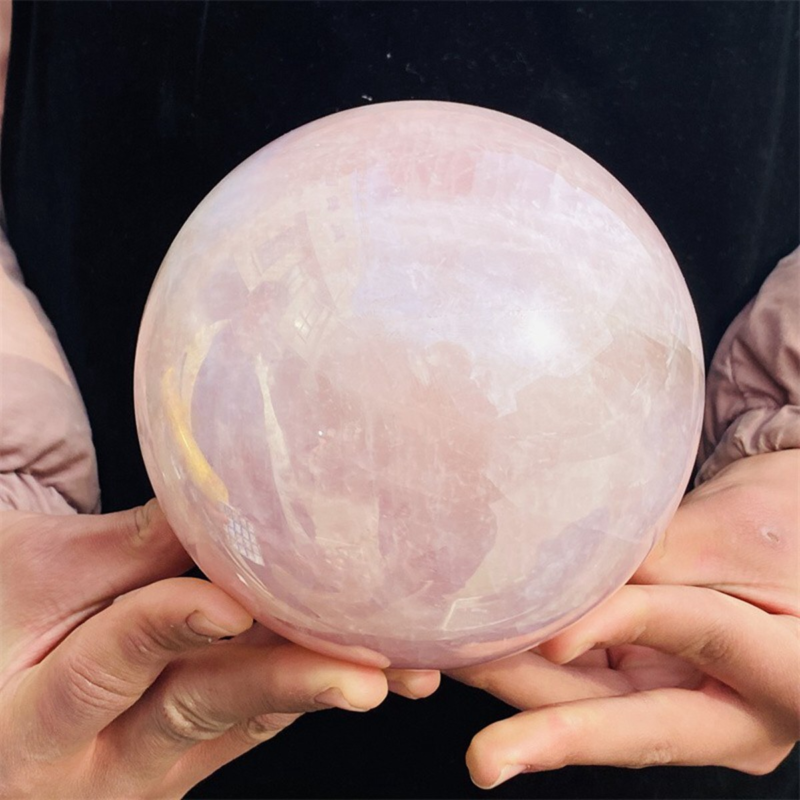2740g  Rose Crystal Ball Treasure electroplated Powder Healing Sphere