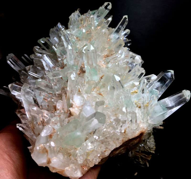 1423g  Himalayan Phantom 'Green Ghost' Lemuria QUARTZ Crystal Point&Pyramid P924