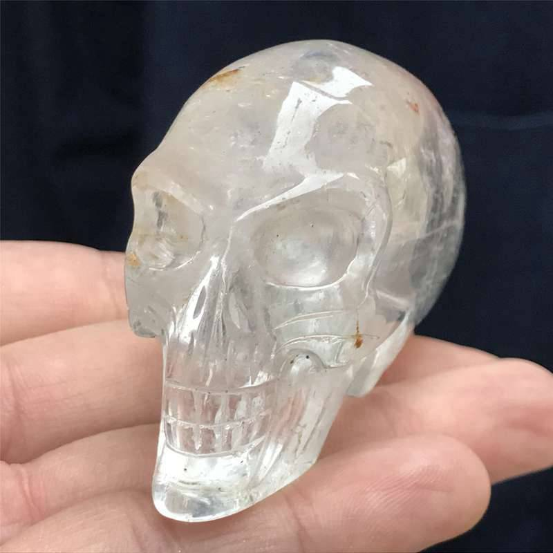 0.13kg Natural clear quartz skull carved Quartz Crystal skull Healing