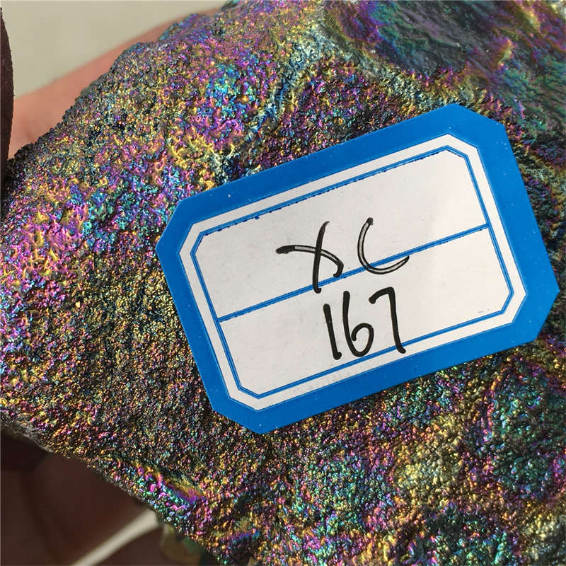 210g Electroplate Rainbow cluster quartz crystal mineral specimen reiki healing