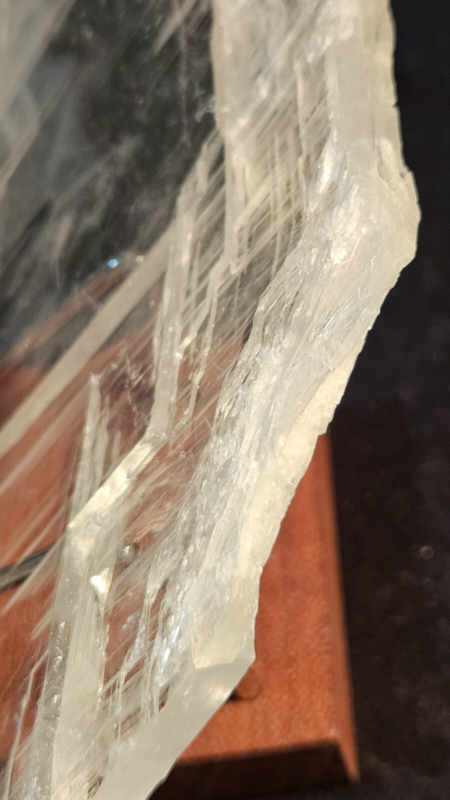 Natural Selenite Window Crystal Slab Raw Gypsum Plate Healing Reiki Mineral 142g