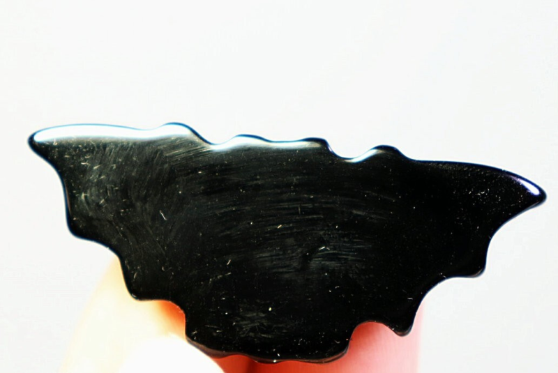 1Pcs  Natural Black Obsidian Stone Quartz Crystal Stone Carved Bat Gem Healing