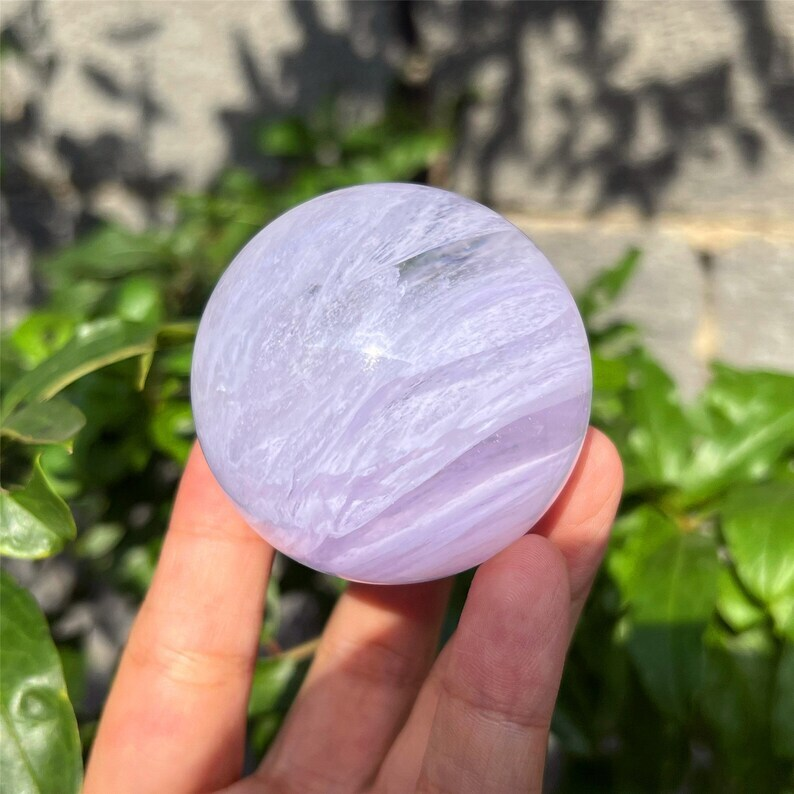 ,Pink Clear Melting stone sphere quartz reiki healing augury Crystal gifts 1pc