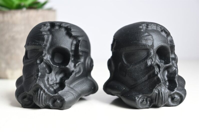 2" Natural Hand Carved Obsidian Skull,Quartz Crystal Skull Carving,Reiki Healing
