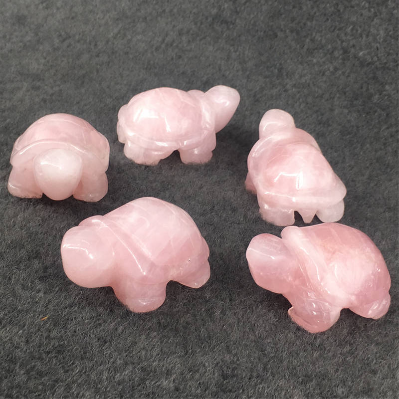 Natural Quartz Carved Longevity Tortoise Crystal Healing Gemstone Animal Turtle