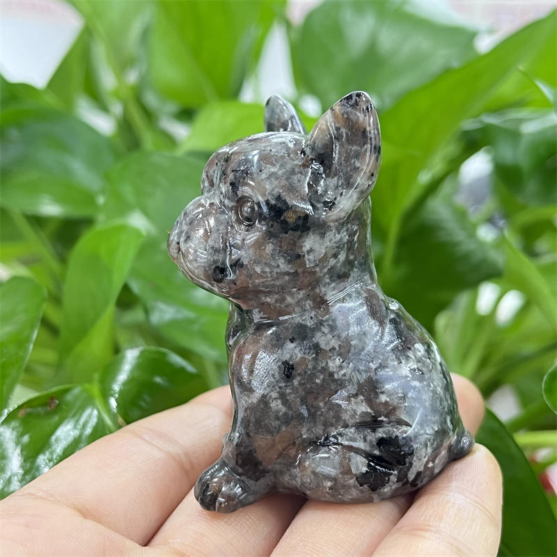 1pc Natural Yooperlite dog skull hand carved Quartz Crystal skull Reiki Healing