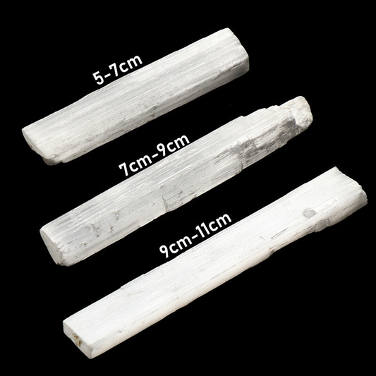 Natural Monocrystal Quartz Selenite Sticks White Gypsum Crystal Blades Wand Rock