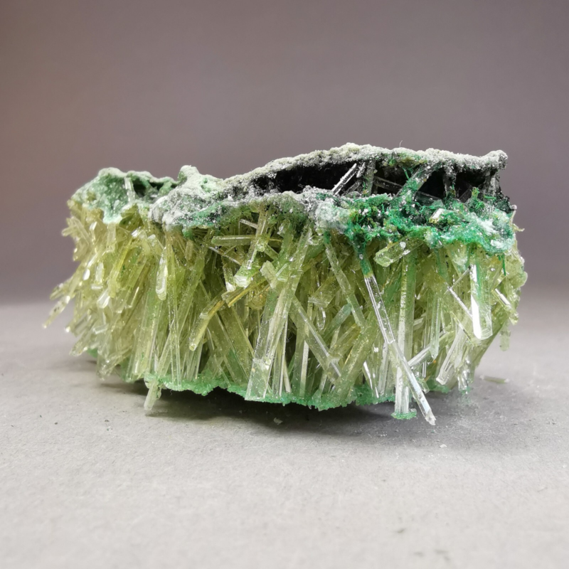 24.9 g RARE Gypsum var. Selenite w. Atacamite / Poland / Rough Crystal Specimen