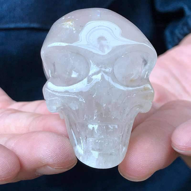 0.15kg Natural clear quartz skull carved Quartz Crystal skull Healing