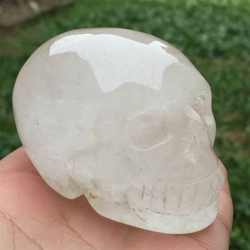 0.24kg Natural clear quartz skull carved Quartz Crystal skull Healing