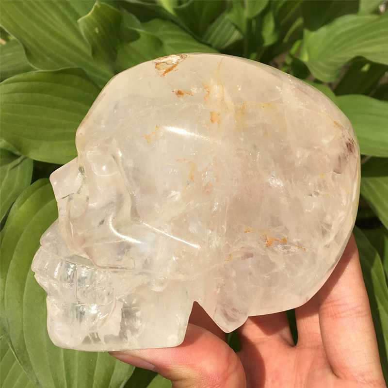 0.72kg Natural clear quartz skull carved Quartz Crystal skull Healing