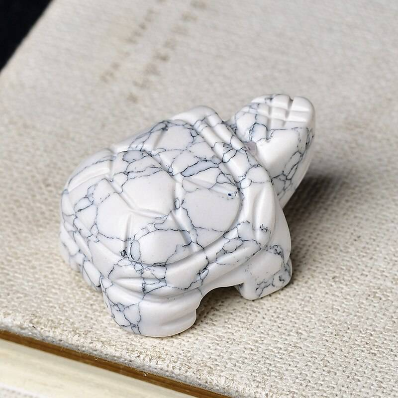 Natural Quartz Carved Longevity Tortoise Crystal Healing Gemstone Animal Turtle
