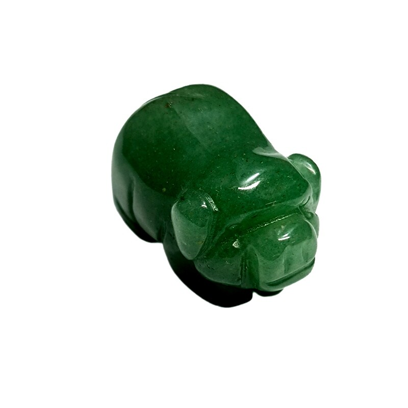 Natural Quartz Crystal Skull Carved Pig Healing Stone Wild Boar Piggy Animal Gem