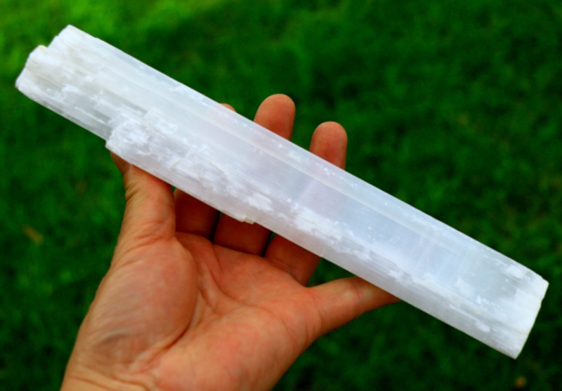 10 inch Morocco Gypsum Selenite Crystal! 5G12
