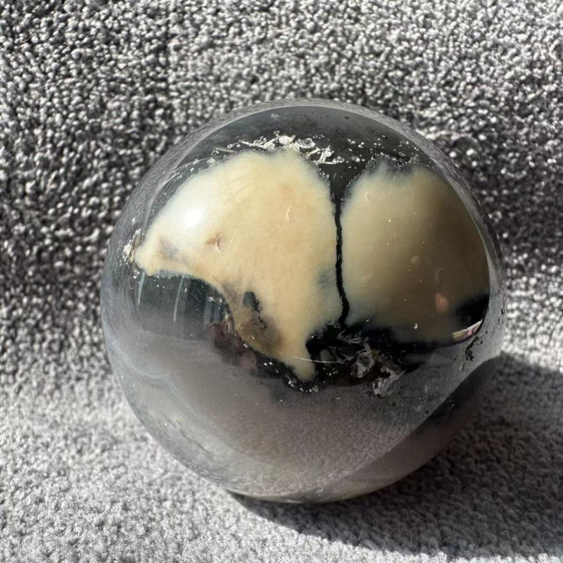 1pc 180+Natural Volcanic agate Ball quartz crystal sphere Reiki Healing 50mm+