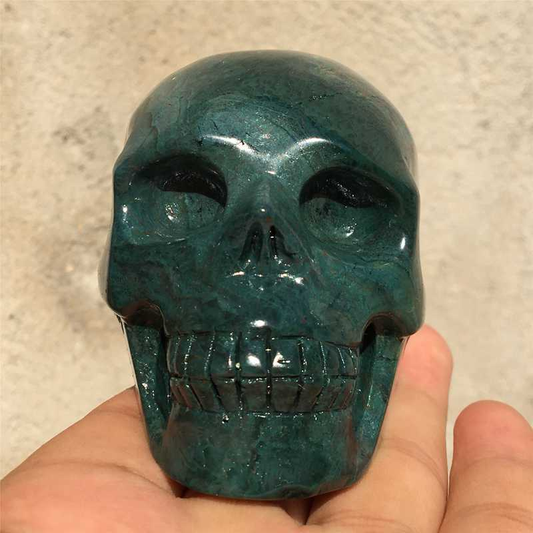 0.34kg Natural agate skull carved Quartz Crystal skull Healing