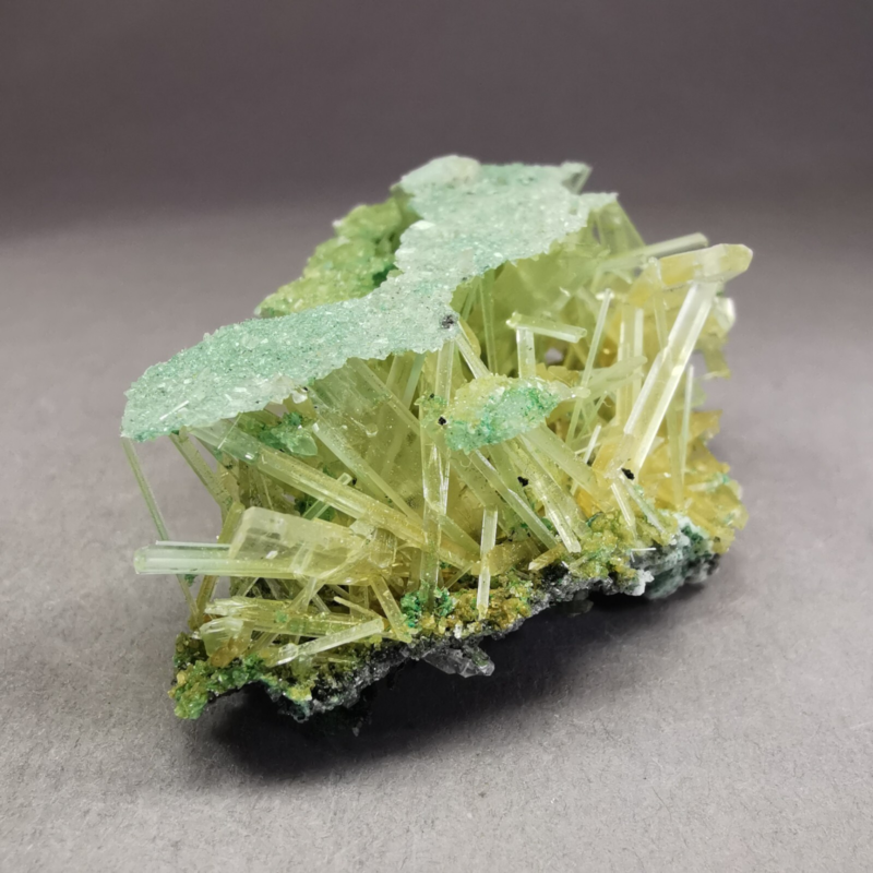 8.57 g RARE Gypsum var. Selenite w. Atacamite / Poland / Rough Crystal Specimen