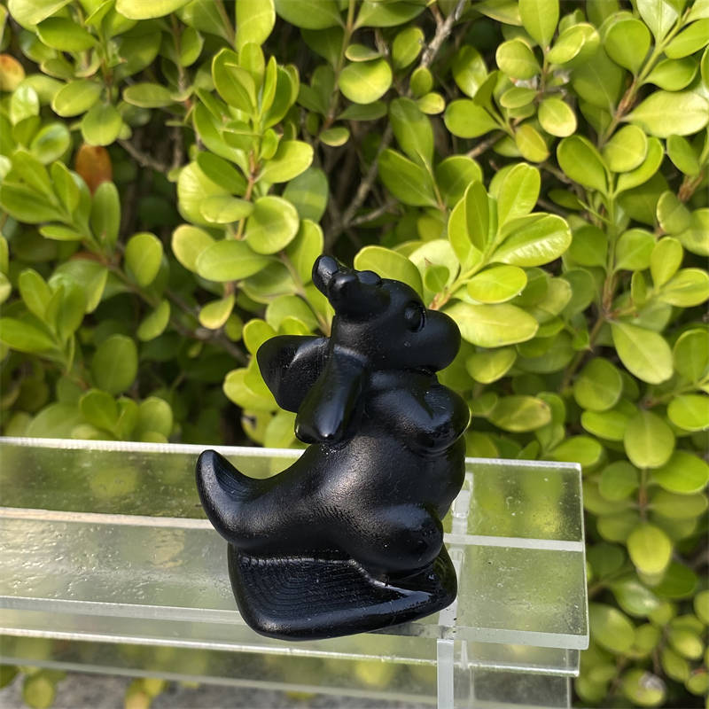 1pc Natural obsidian carved Quartz Crystal stone skull Reiki healing
