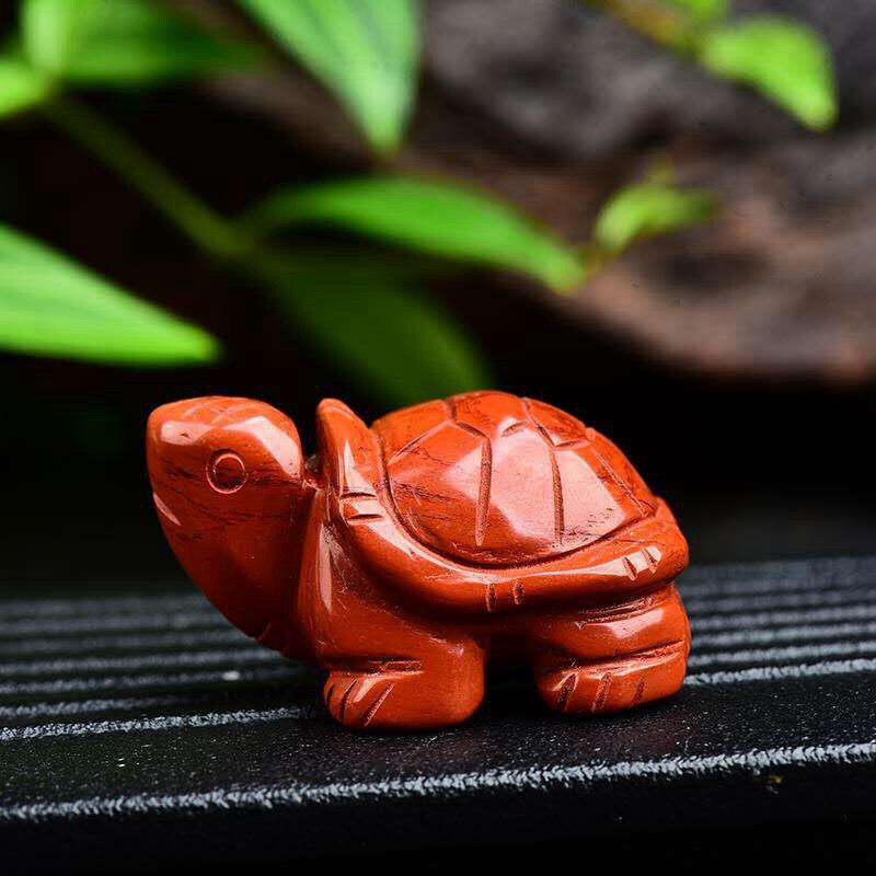 Natural Quartz Carved Longevity Tortoise Crystal Healing Gemstone Animal Turtle