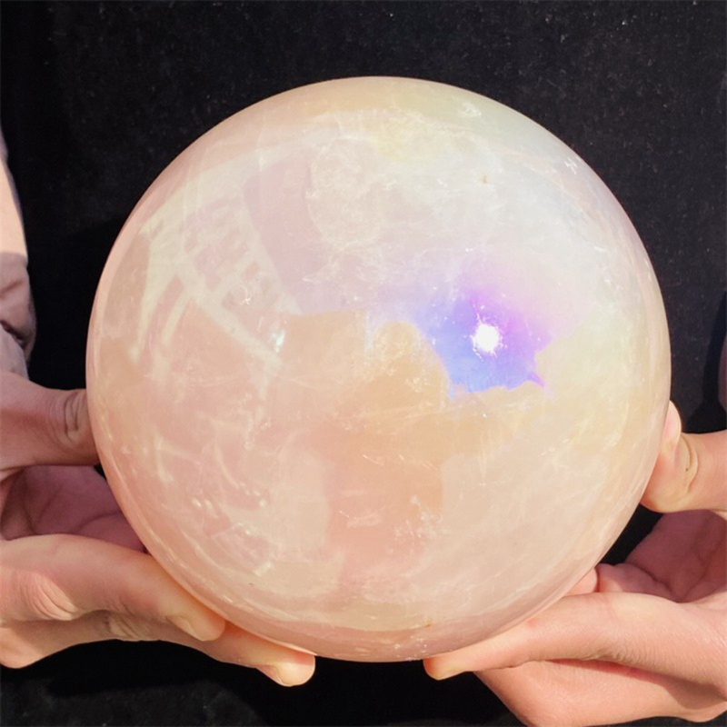 3930g Rose Crystal Ball Treasure electroplated Powder Healing Sphere