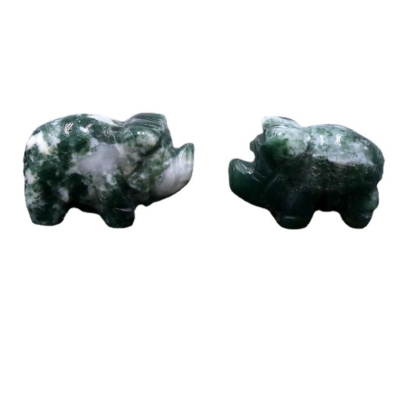 Natural Chakra Quartz Mini Crystal Piggy Animal Carved Reiki Gemstone Decor Gift