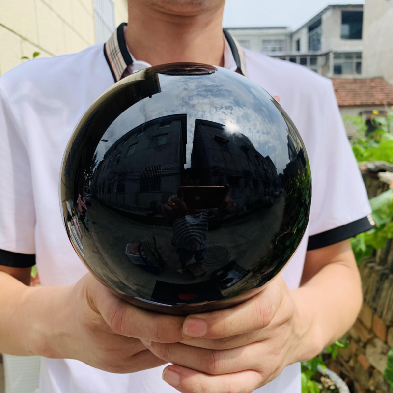 8.95LB natural obsidian Quartz sphere Crystal polished Ball Healing home decor