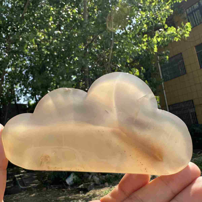 200g natural agate hand carved cloud skull quartz crystal cluster reiki