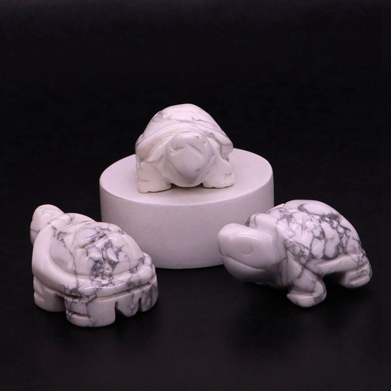 Natural Quartz Carved Longevity Tortoise Crystal Healing Gemstone Animal Turtle