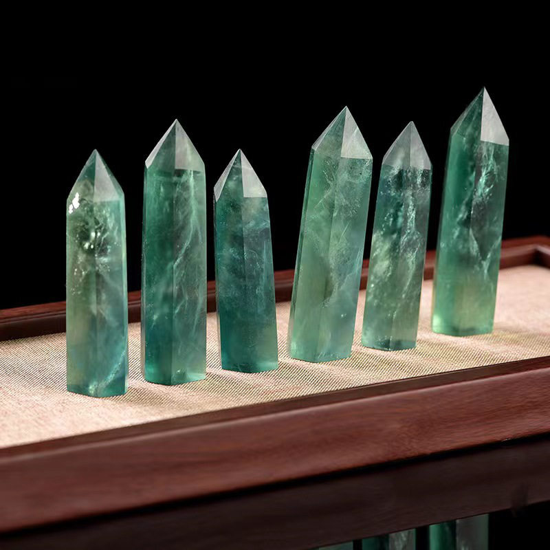 Natural Crystal Point Wand Tower Column Chakra Obelisk Quartz Healing Stone Rock