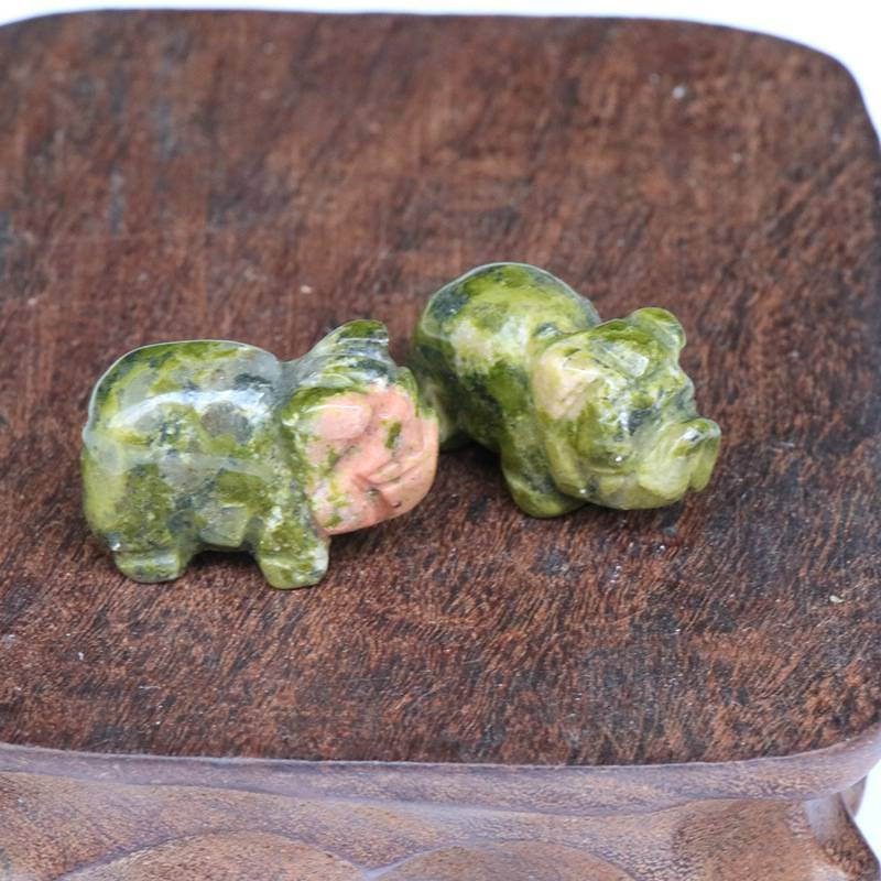 Natural Crystal Pig Animal Carved Cute Piglet Quartz Gemstone Piggy Healing Gift