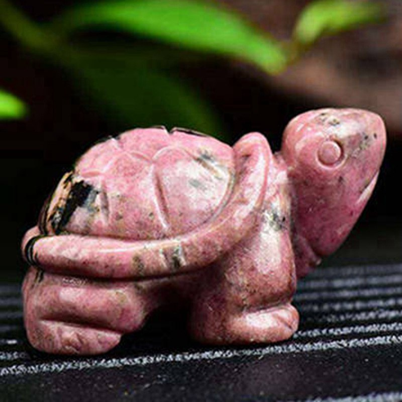 Natural Quartz Crystal Longevity Chakra Healing Stone Carved Turtle Animal Reiki