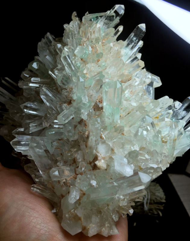 1423g  Himalayan Phantom 'Green Ghost' Lemuria QUARTZ Crystal Point&Pyramid P924