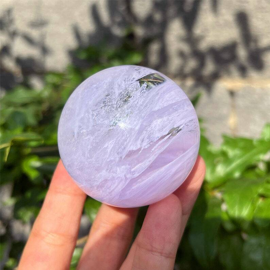 ,Pink Clear Melting stone sphere quartz reiki healing augury Crystal gifts 1pc
