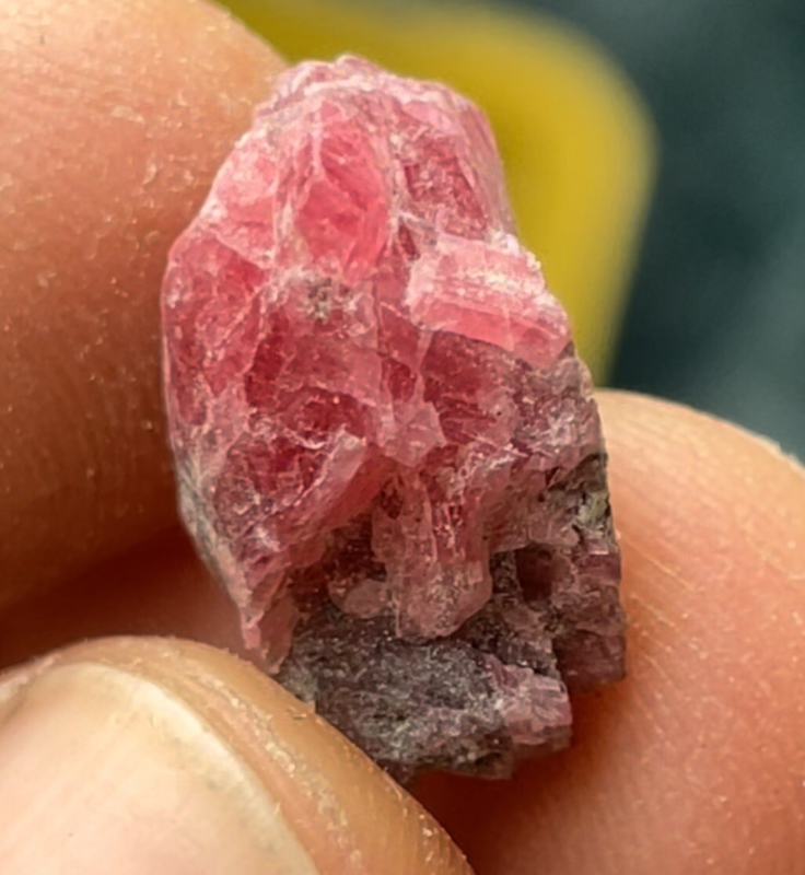 3.4g Rhodonite Crystal from Brazil RARE Gemmy Rough Natural Material