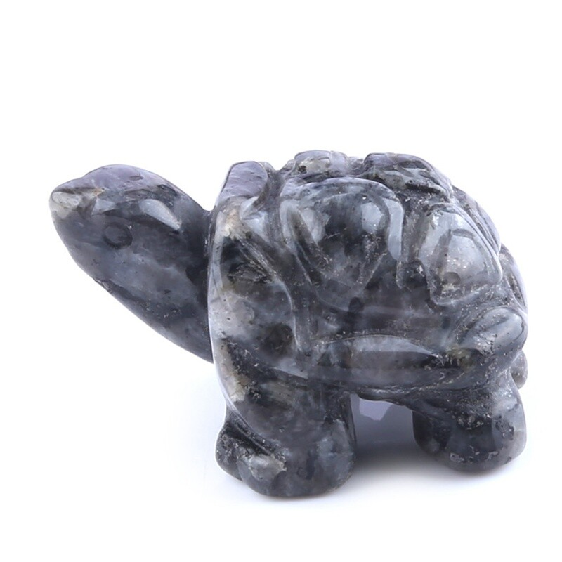 Natural Quartz Carved Longevity Tortoise Crystal Healing Gemstone Animal Turtle