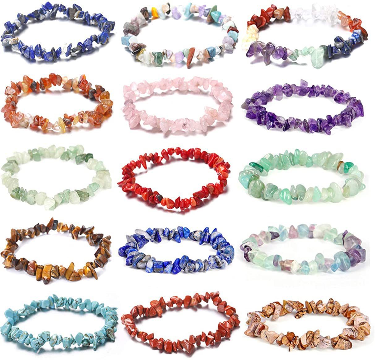 Colorful Natural Crystal Gravel Irregular Crystal Women's Bracelet