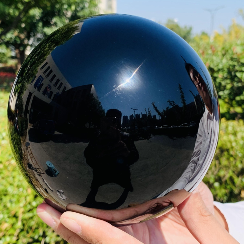 5.51LB Natural Obsidian Crystal Ball Quartz Crystal Energy Ball Reiki Healing