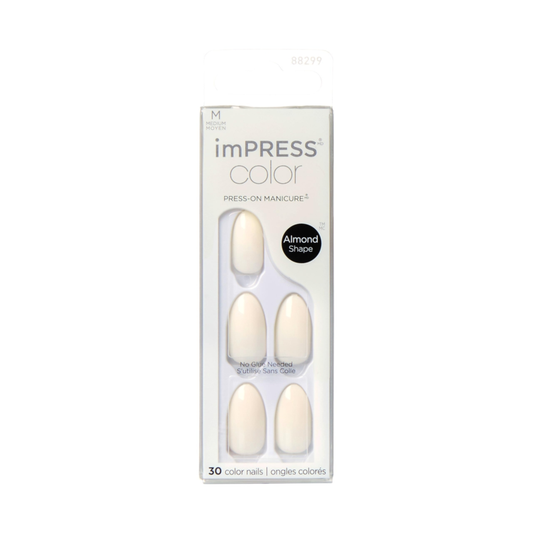 KISS imPRESS No Glue Mani Press On Nails, Design, Just a Dream', Pink, Short