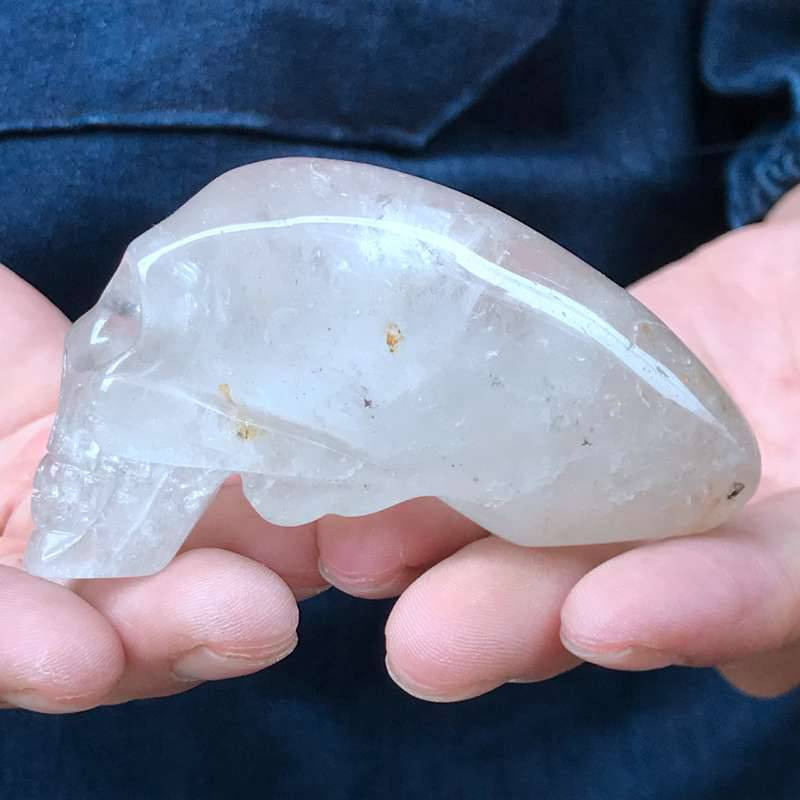 0.15kg Natural clear quartz skull carved Quartz Crystal skull Healing