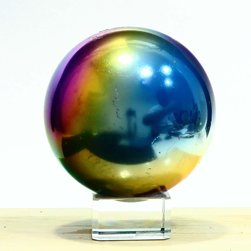 601g Crystal Electroplated Rainbow Crystal Ball Quartz Sphere Energy Healing