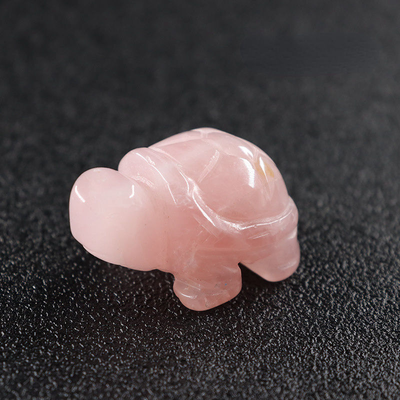 Natural Quartz Carved Longevity Tortoise Crystal Healing Gemstone Animal Turtle