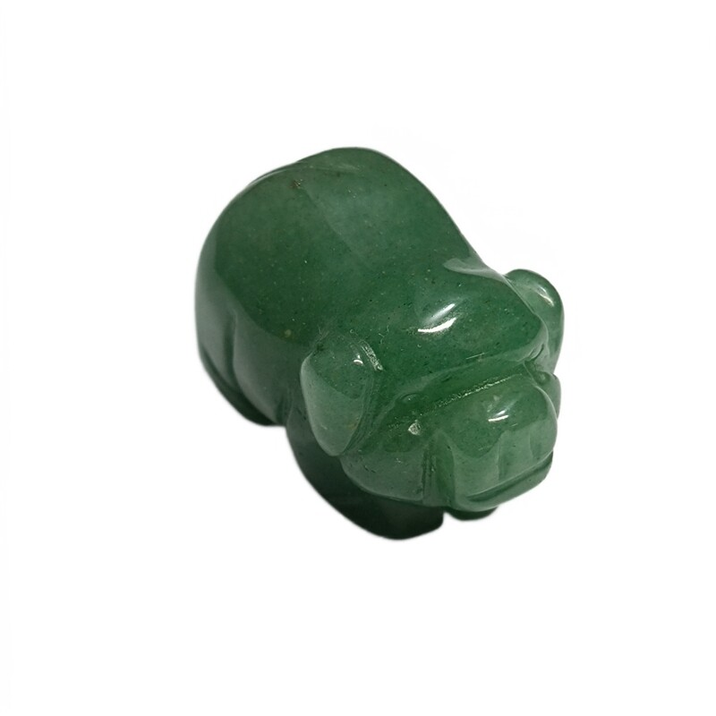 Natural Quartz Crystal Skull Carved Pig Healing Stone Wild Boar Piggy Animal Gem