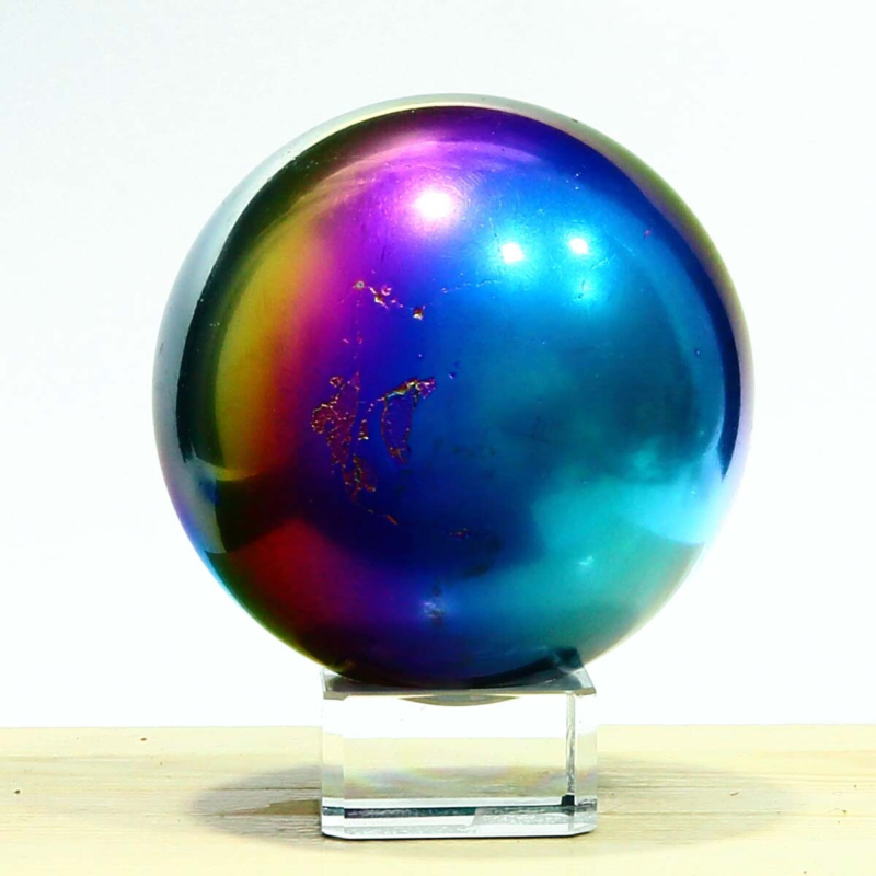 601g Crystal Electroplated Rainbow Crystal Ball Quartz Sphere Energy Healing