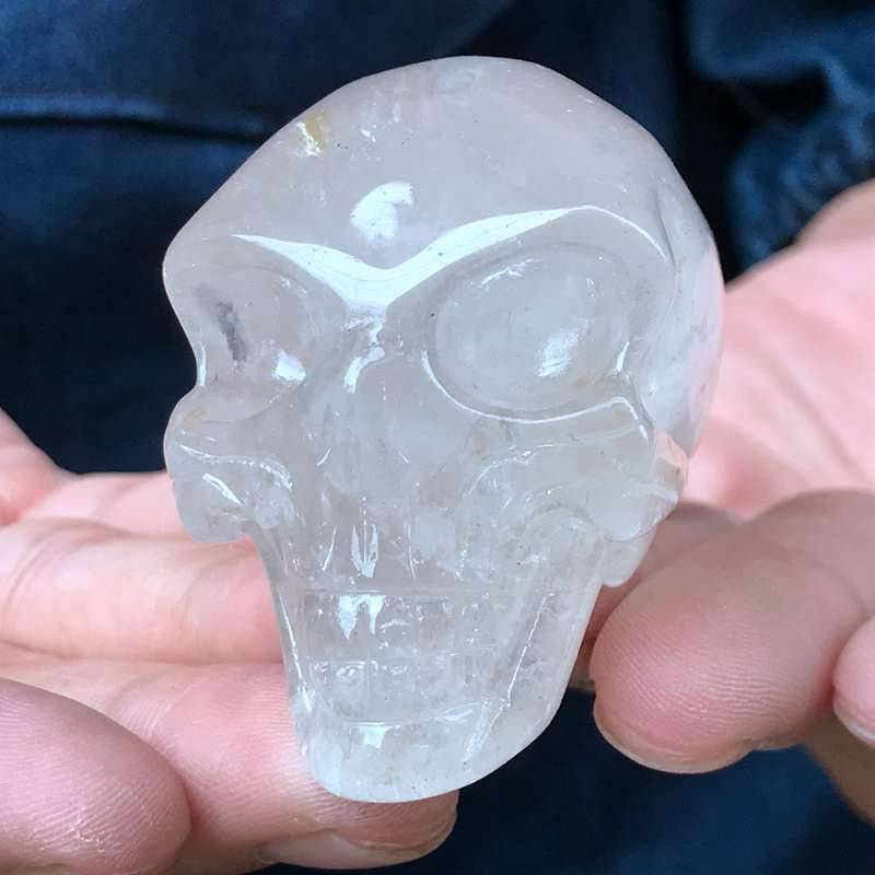0.15kg Natural clear quartz skull carved Quartz Crystal skull Healing