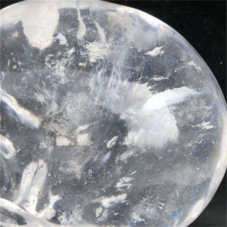 35KG+ Huge Clear Melting Stone Skull Reiki Heal Crystal Energy Decoration gifts