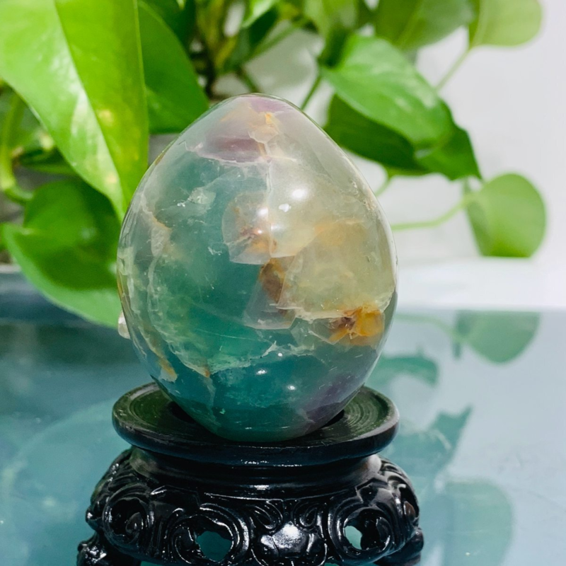 232g Natural Colourful Fluorite Hand Carved Crystal Skull Meditation Medium
