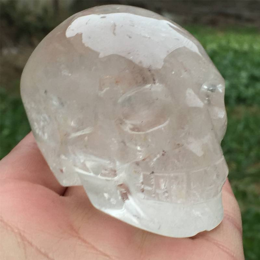 0.26kg Natural clear quartz skull carved Quartz Crystal skull Healing