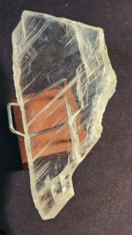 Natural Selenite Window Crystal Slab Raw Gypsum Plate Healing Reiki Mineral 142g